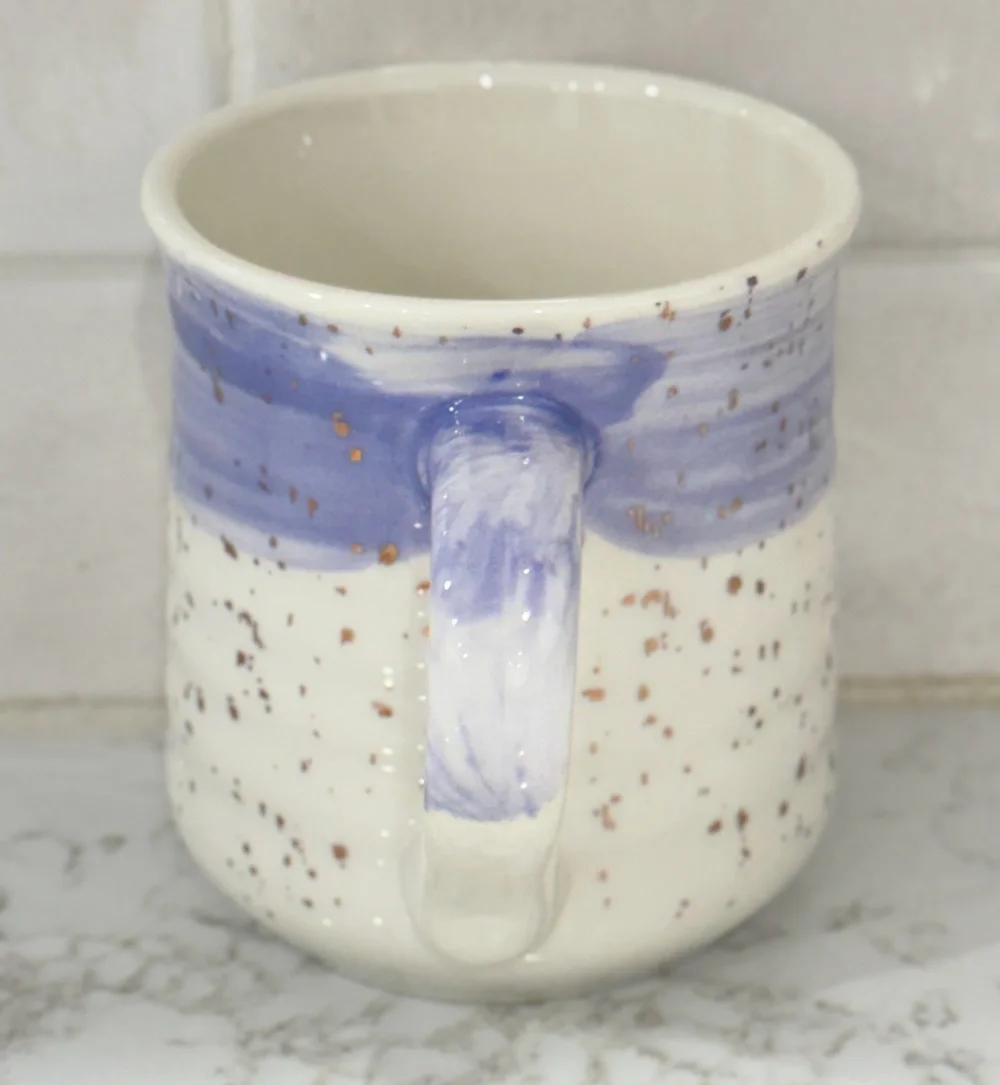 Sheffield Home Speckled Mug Purple White Ceramic Stoneware Coffee Cup Pottery